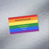 虹の旗色 + あなたの文字及びアイディア マグネット名刺 (インサイチュ)