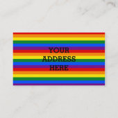 虹の旗色 + あなたの文字 名刺 (裏面)