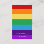 虹の旗(垂直) 名刺 (正面)