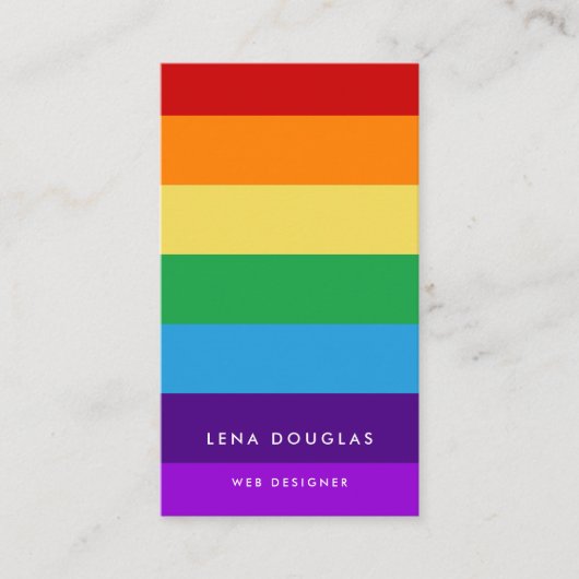 虹の旗(垂直) 名刺 (正面)
