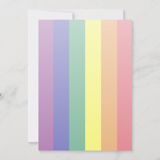 虹の旗 結婚式 招待状 (裏面)