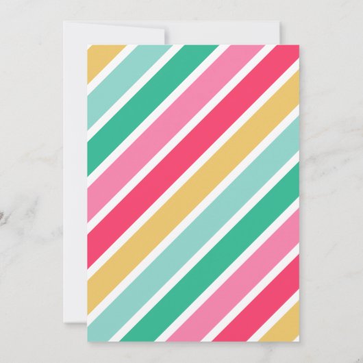 虹の明るいカラフル幸せな赤ちゃんシャワー 招待状 (裏面)