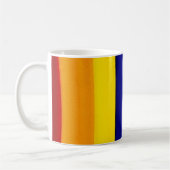 虹の明るいストライプ コーヒーマグカップ (左)