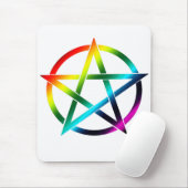 虹の星形五角形のマウスパッド マウスパッド (マウス)