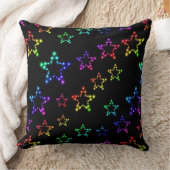 虹の星柄スロー枕 クッション (ブランケット)