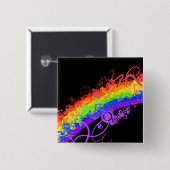 虹の星雲のベクトル虹 缶バッジ (正面&裏面)