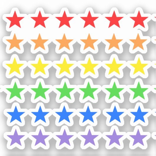 虹の星 シール (正面)