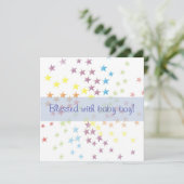 虹の星 赤ちゃん男の子の誕生発表 案内状 (スタンド正面)