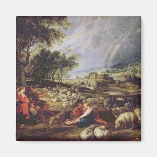 虹の景色 マグネット (正面)