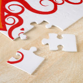 虹の曲がりハート ジグソーパズル (側面)