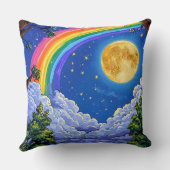 虹の月の夜空 クッション (裏面)