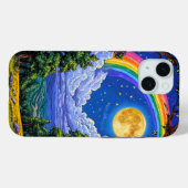 虹の月の夜空 Case-Mate iPhoneケース (裏面 (横))