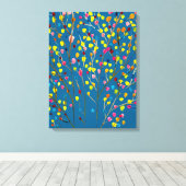 虹の木の水色 キャンバスプリント (インサイチュ (ウッドフロア))