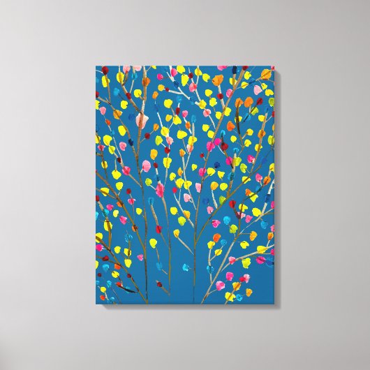 虹の木の水色 キャンバスプリント (正面)