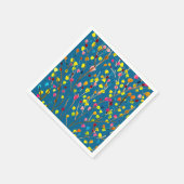 虹の木の水色 スタンダードカクテルナプキン (角)