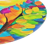 虹の木：鮮やかな森 カッティングボード (角)