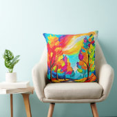 虹の木：鮮やかな森 クッション (椅子)