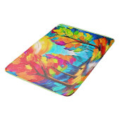 虹の木：鮮やかな森 バスマット (アングル)