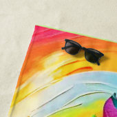 虹の木：鮮やかな森 ビーチタオル (インサイチュ)