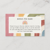 虹の本の下でベビーボホベイビーシャワー エンクロージャーカード (正面)