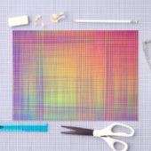 虹の格子縞のティッシュペーパー 薄葉紙 (クラフト)