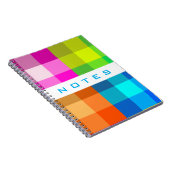 虹の格子縞はあなたの文字のノートによってカスタマイズ ノートブック (右側)