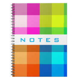 虹の格子縞はあなたの文字のノートによってカスタマイズ ノートブック