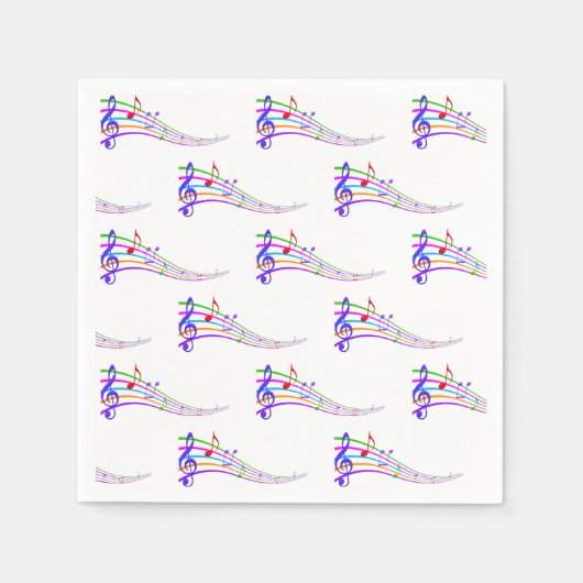 虹の楽譜 スタンダードカクテルナプキン (正面)