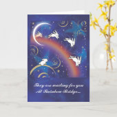 虹の橋の上で カード (黄色い花)