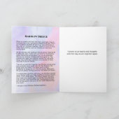 虹の橋の詩のカードを添えた犬の追悼 カード (内部)