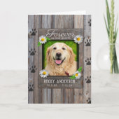 虹の橋の詩カードを持つ犬の記念碑 カード (正面)