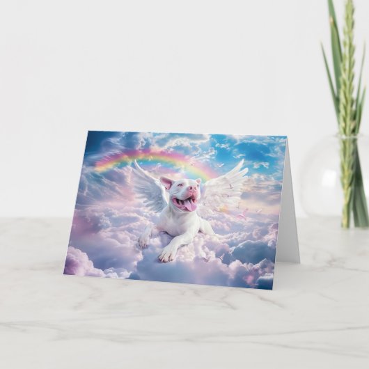 虹の橋の詩ホワイトエンジェルドッグ シーズンカード (正面)