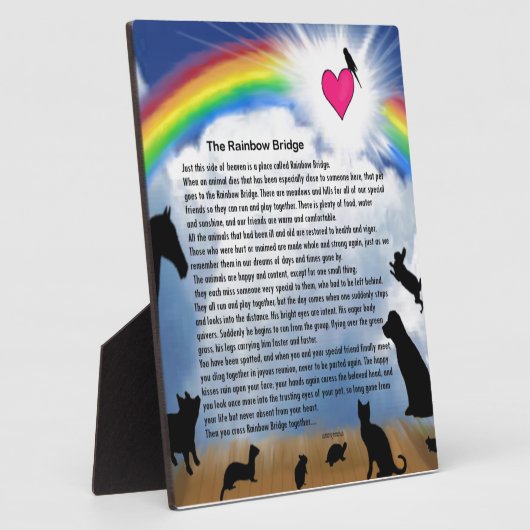 虹の橋の詩 フォトプラーク (側面)