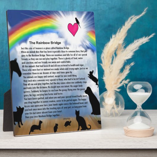 虹の橋の詩 フォトプラーク (側面)