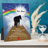 虹の橋の馬への追悼詩 フォトプラーク (側面)