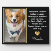 虹の橋を渡った愛犬の記念 フォトプラーク (正面)