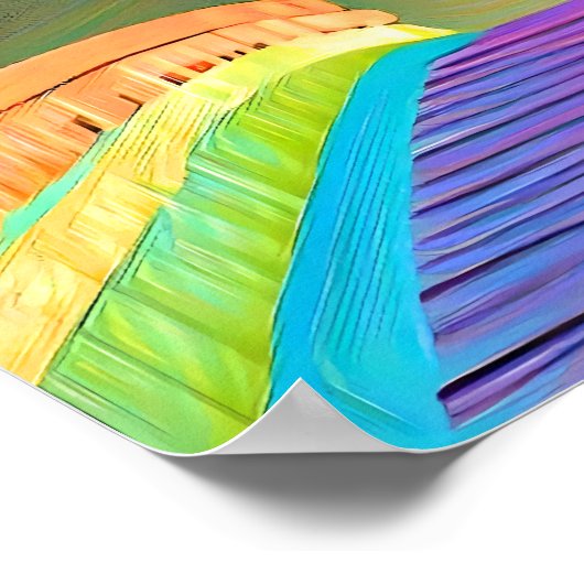 虹の橋を渡る – リサ – ドーンデザイン独自の芸術 ポスター (角)