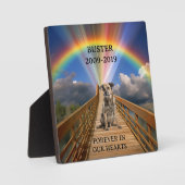 虹の橋ペットメモリアルロス カスタマイズ フォトプラーク (正面)