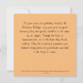 虹の橋天使クロス犬同情カード カード (裏面)