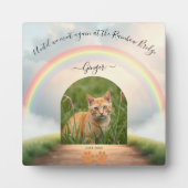 虹の橋-オーダーメイド猫メモリアル フォトプラーク (正面)