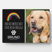 虹の橋 | ペットメモリアルキープセイク フォトプラーク (正面)