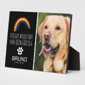 虹の橋 | ペットメモリアルキーホルダー フォトプラーク (側面)