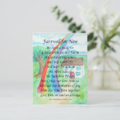 虹の橋 ペット 悲しみ 追悼 オーダーメイド ポストカード (スタンド正面)