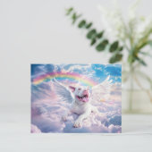 虹の橋、天国の白い犬 ポストカード (スタンド正面)