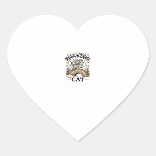 虹の橋 猫 ネコ 思い出 グッズ レインボーブリッジ ハートシール (正面)
