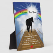 虹の橋 馬の追悼詩 フォトプラーク (側面)