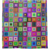 虹の正方形のシャワーカーテン シャワーカーテン (正面)