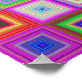 虹の正方形のポスター ポスター (角)