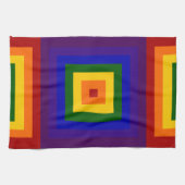 虹の正方形 キッチンタオル (横)