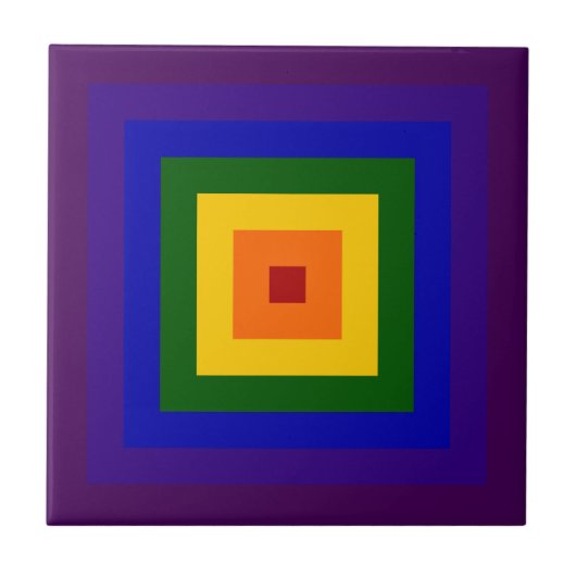 虹の正方形 タイル (正面)
